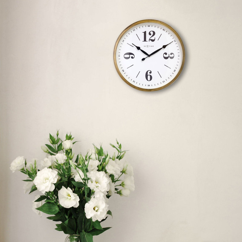 Metal Wall Clock, White