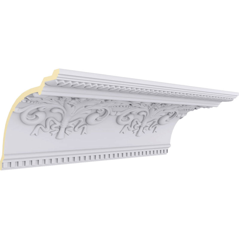 Endurathane Sydney Crown Moulding, 11 3/8"H x 16"P x 19 5/8"F x 94 1/2"L, (16" Repeat), Factory Primed