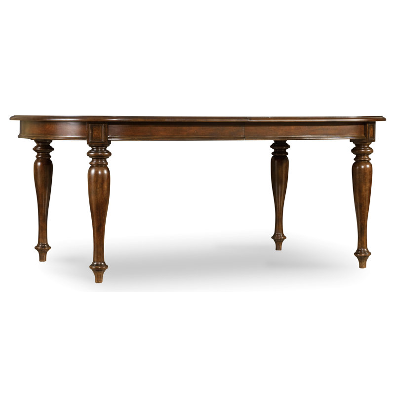 Leesburg Seven Piece Extendable Dining Set, Dark Wood