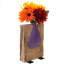 Vase en verre et bois - Vase à fleurs rustique-6984367