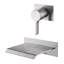 Sumerain 1 Handle Bathroom Waterfall Faucet, High Flow Wall Mount Bathtub Faucet with Waterfall Tub Spout with Rough in Valve-64621788