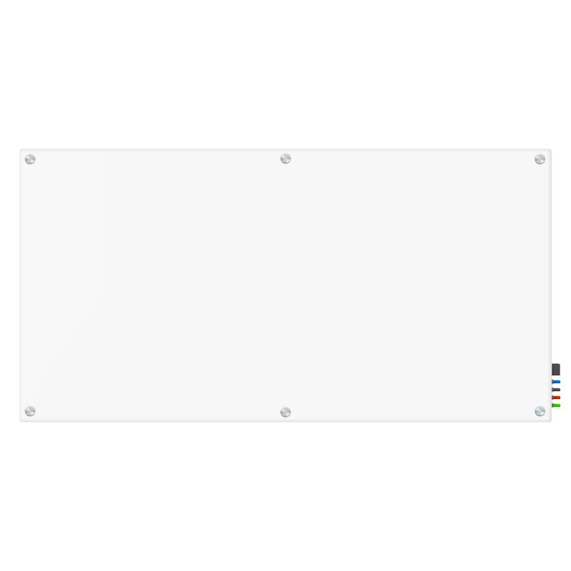 Frameless Magnetic Glass Dry Erase Board 36" x 24"