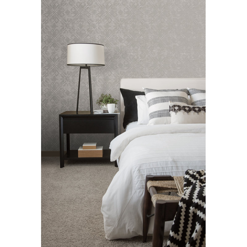 10m x 53cm Wallpaper Roll, Silver/Grey