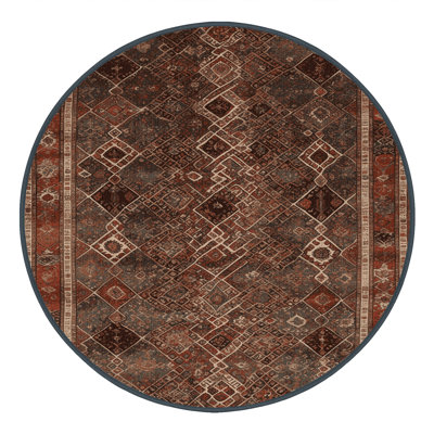 Machine Washable Persian Brown Area Rug