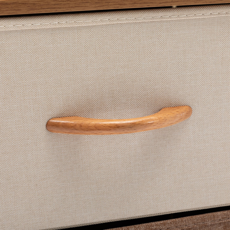 Commode 8 tiroirs Khosrov, Beige / Taupe / Brun