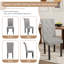 Ensemble de 8 chaises de salle à manger capitonnées et rembourrées à têtes de clou-88577017