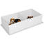 Boîte de mise-bas pour chiens et chiots Pawhut, boîte de mise-bas pour chien avec patin imperméable lavable et porte réglable pour chiens de taille moyenne et petite, blanc, 77 po x 38 po x 19 po