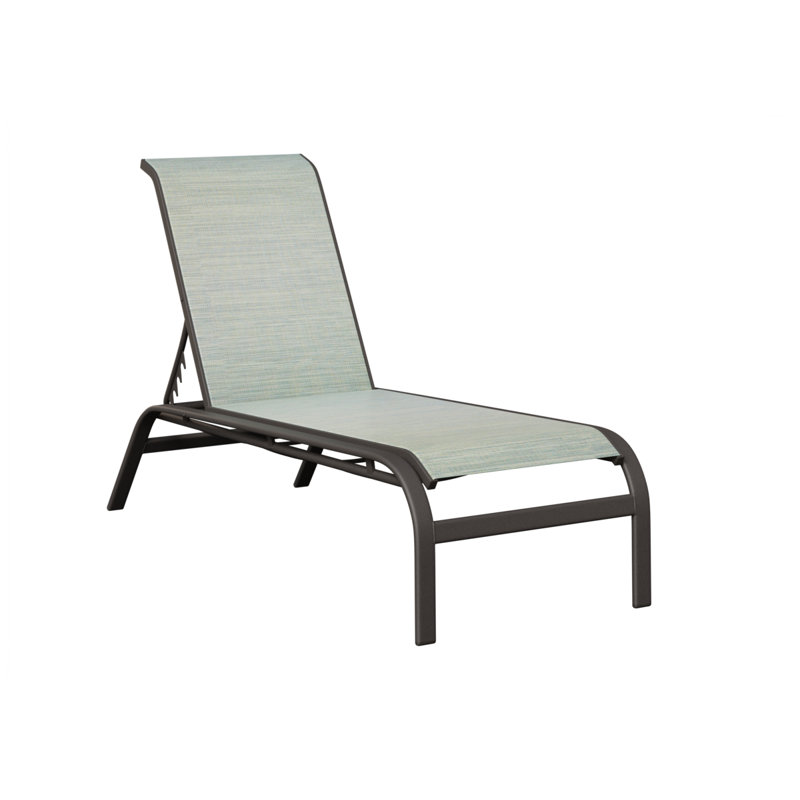 Chaise longue sans accoudoirs Berlin Gardens Murphy, Menthe, Graphite moucheté