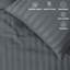 Renze Microfiber 250 TC Reversible Stripe Duvet Cover Set with Pillowcases-1562459159-1562459175