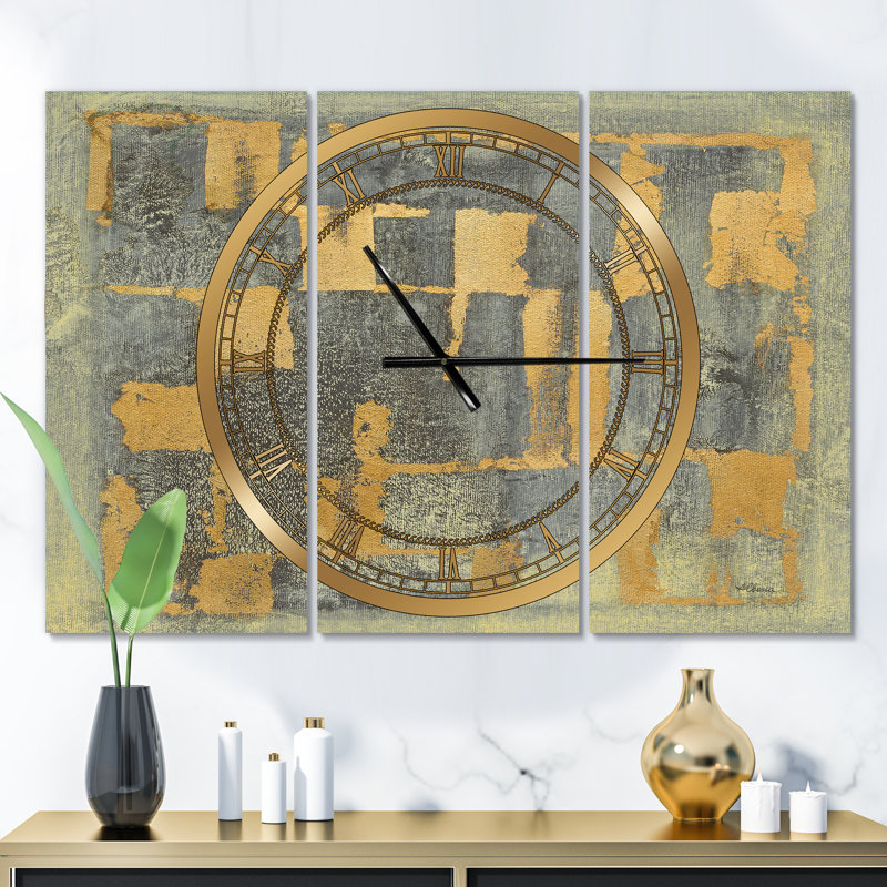 Glam Metallic Form II - horloge murale moderne
