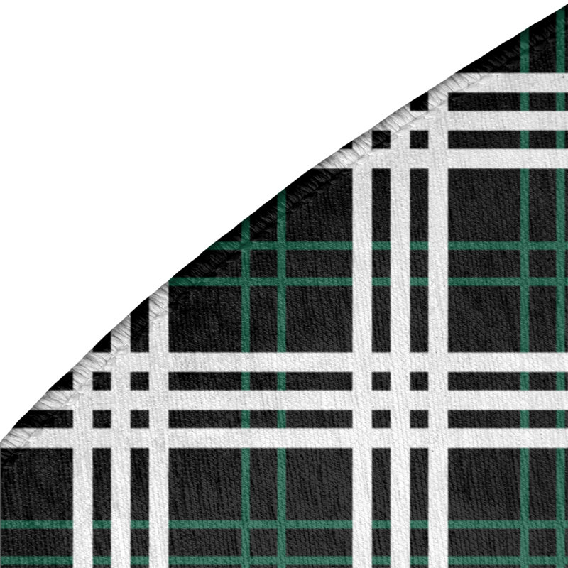 Plaid Indoor Rug, Round 5'