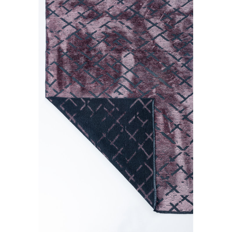 Rapture Lilac Pink Abstract Luxury Area Rug, Rectangle 7'10" x 11'2"