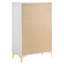 Commode rectangulaire blanche à 5 tiroirs Karena