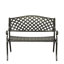 Banc de jardin extérieur en aluminium Alistair