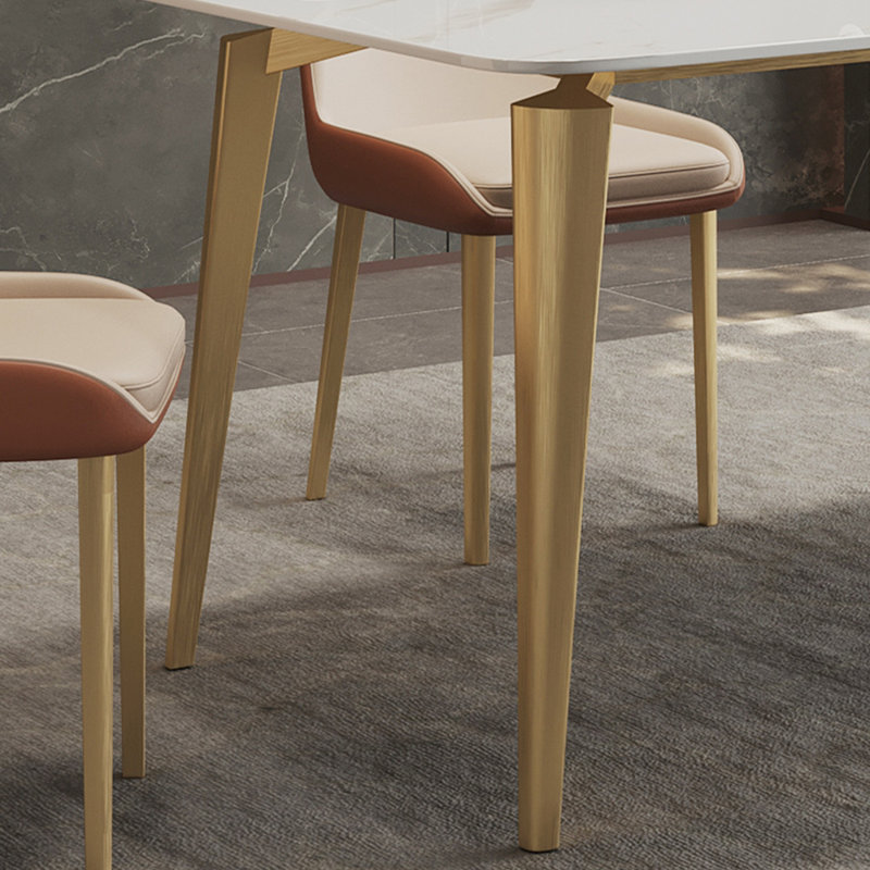 Ensemble de table de salle à manger rectangulaire de style italien de luxe, H 29,53 po x L 55,12 po x l 31,5 po