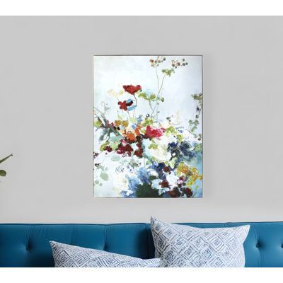 Abstract Floral Framed Art Gold Picture Frame Print Wall Art