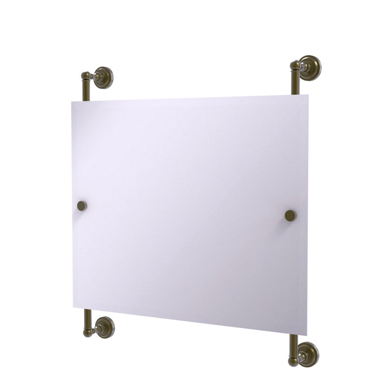 Marchmont Wall Mirror, Antique Brass, 28.3" H x 26" W