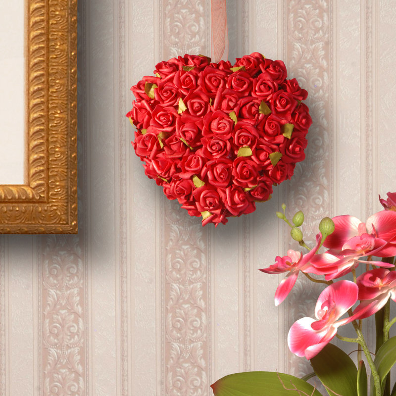 Valentines Collection Roses Centerpiece in Basket