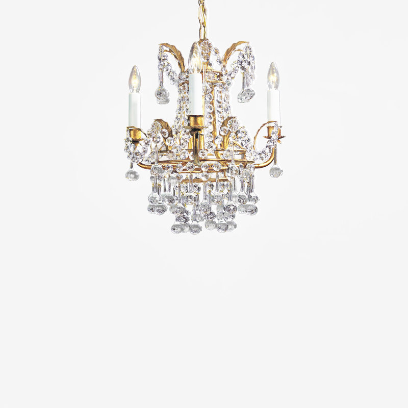 Kalahari 3 - Light Chandelier, Antique Gold Leaf