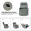 Fauteuil inclinable et pivotant en similicuir pivotant de 26,5 po Giselle-809742182