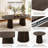 Wooden Extendable Oval Dining Table with Slatted Legs