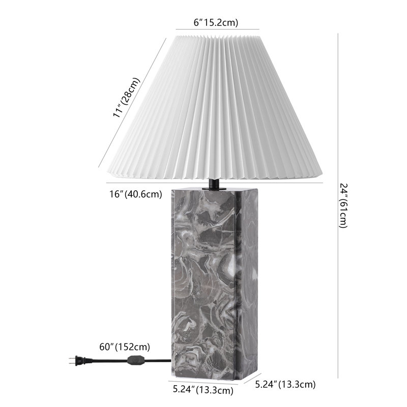 Mackenzie Standard Table Lamp, Light Gray