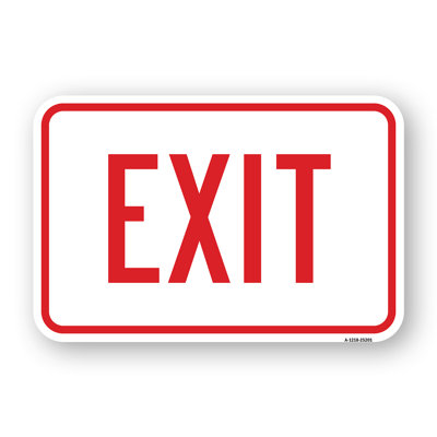 Exit 12" X 18" Heavy-Gauge Aluminum Rust Proof Parking Sign