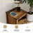 Nightstands With Charging Station, Rustic 18 Inch Bedside Table With 2 Storage Drawers And Open Shelf-2092603974-2092603977