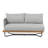 Blaine Outdoor 8-Person Acacia Wood Conversation Set With Rope Woven & Water-Repellent Cushions-129683452