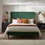 Halla Luxury Fabric Upholstered Bed Frame - Eco Recycled Material, Sleek Modern Design-1113081682-1113081681