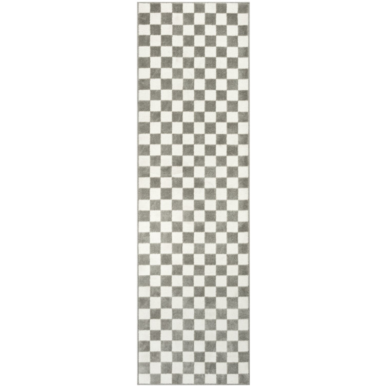 Ebern Designs Hornsey Ivory Grey Modern Indoor Rug