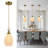 1-Light Brass Ceramic Pendant Light
