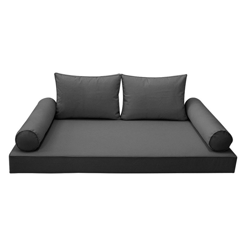 Outdoor Daybed Seat / Back Cushion, Dark Gray