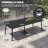 8-person Oval Aluminum Dining Set with Umbrella Hole-417709088
