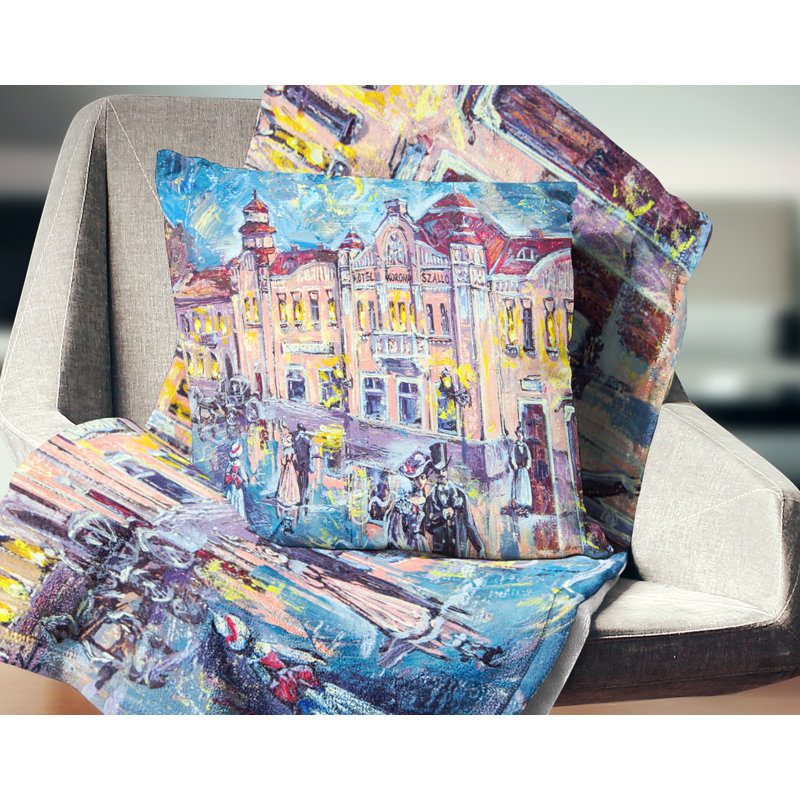 Coussin City City Night, 16 po x 1 po, Carré