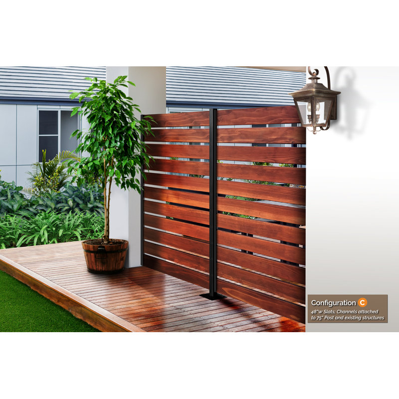 72” Galvanized Steel Adjustable Slat Fence Frame Kit