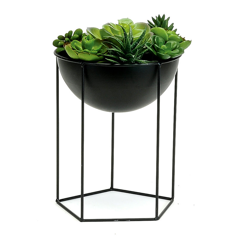 Pot de fleurs en métal Lirette, H 6,25 po x l 5 po x P 5 po