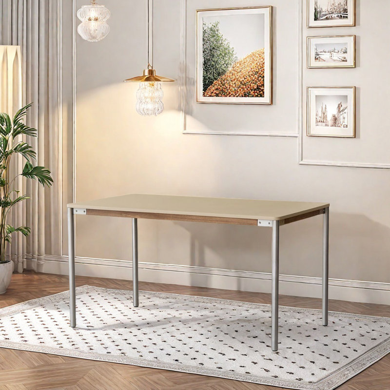 Simple and eco-friendly material rectangular table, 29.92"H x 55.11"L x 31.49"W