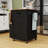 Farmhouse Mobile Kitchen Cart with Drop Leaf, Towel Rack and Lockable Wheels-433478557