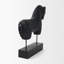 Objet décoratif cheval en bois noir Equus