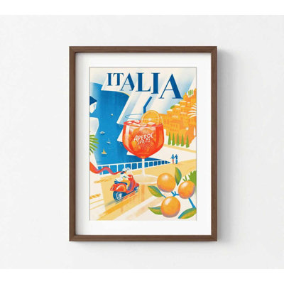 Italia Aperol Wall Art: Vintage Travel Poster