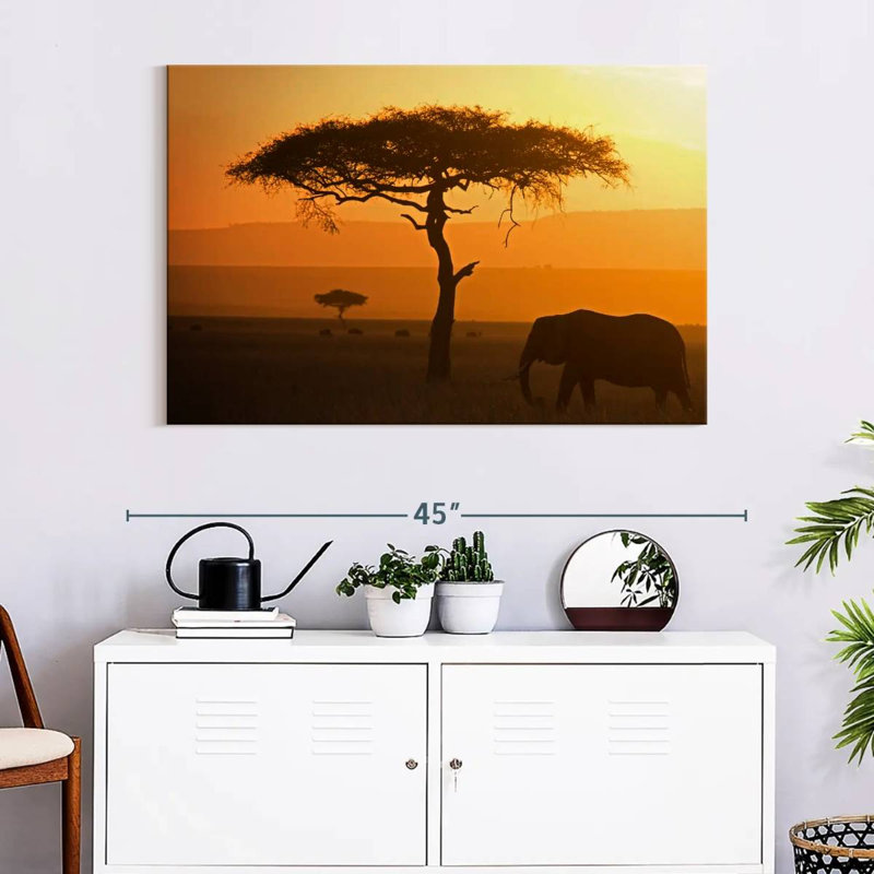 Lone Elephant, 26" H x 39" W