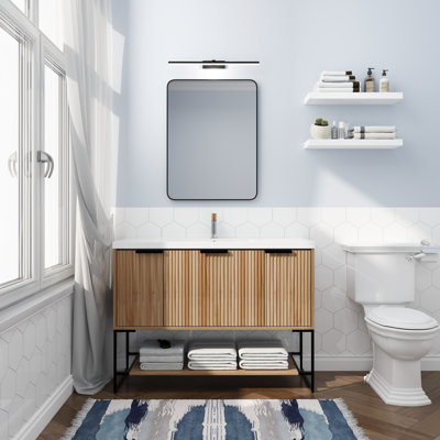 Elfida 47.26'' Single Bathroom Vanity with Resin Top