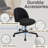 Black Task Chair Office Desk Chair Make Up Chair With Wheels-721436333