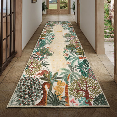 Tapis de salon Tapis rétro lavable Tapis neutre antidérapant doux antitaches pour chambre d'enfant