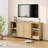  Boho Media Console - Rustic Rattan TV Stand for 70" TVs, Natural Wood Entertainment Center with Storage