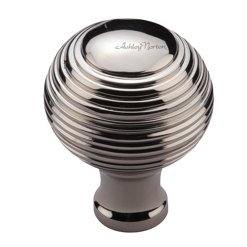 1 1/4" Diameter Round Knob, Polished Nickel
