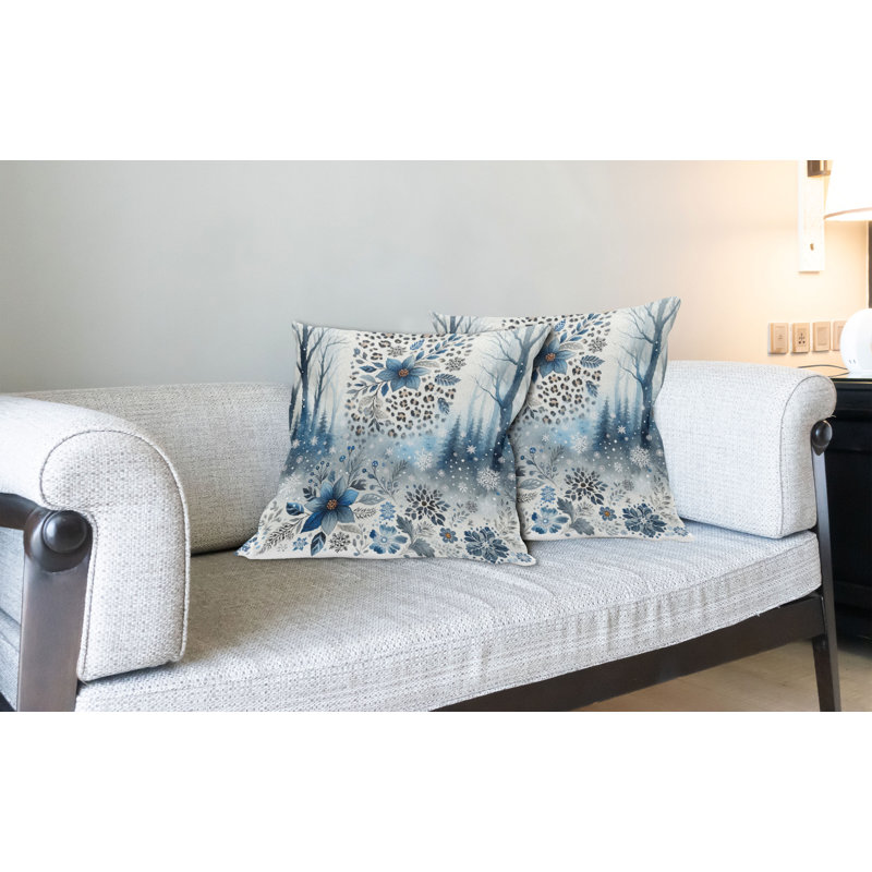 Housse de coussin en tissu pour l'intérieur et l'extérieur, H 24 po x l 24 po, Carré