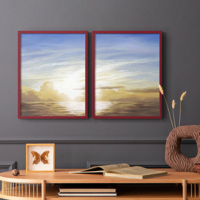Luminous Waters I-Premium, reproduction encadrée - prête à être accrochée - aucun clou requis - aucun clou requis