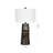 1-Light Oil Bronze Polyresin Table Lamp With A Shade
